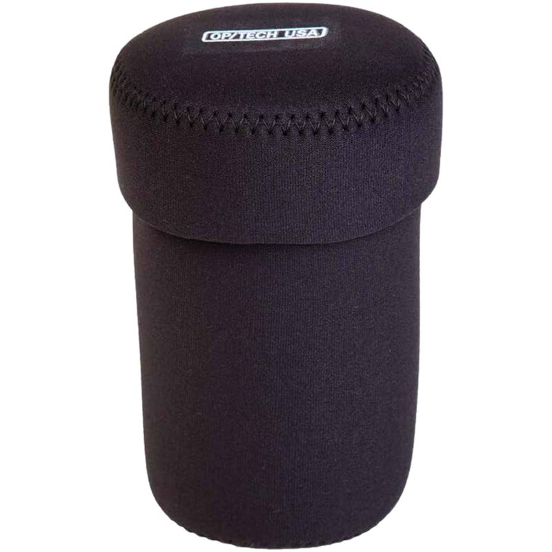 OP/TECH USA Fold-Over Neoprene Lens Pouch â€“ Camera Lens Case for safe Lens Cover storage, Great for Photography & outdoor shoot, Keeps your Lens secure with No-Lose Lid-356 (Black) - Made in USA - Image 1